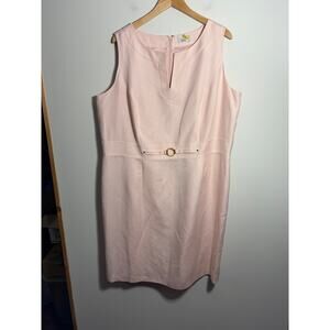 Tahari Pink Linen dress size 18